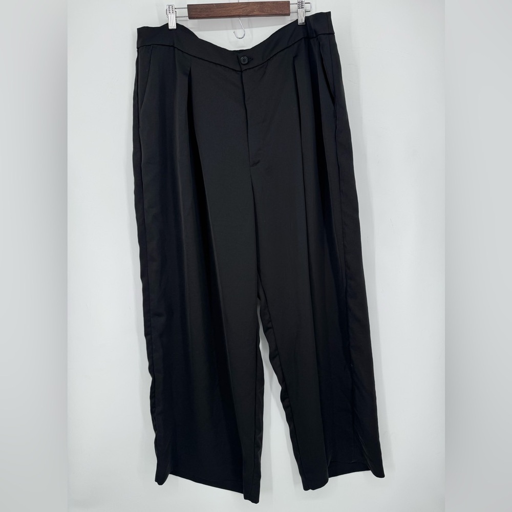 Banana Republic Women's Black Wide Leg Career Office Dress Pants Plus Size 20
